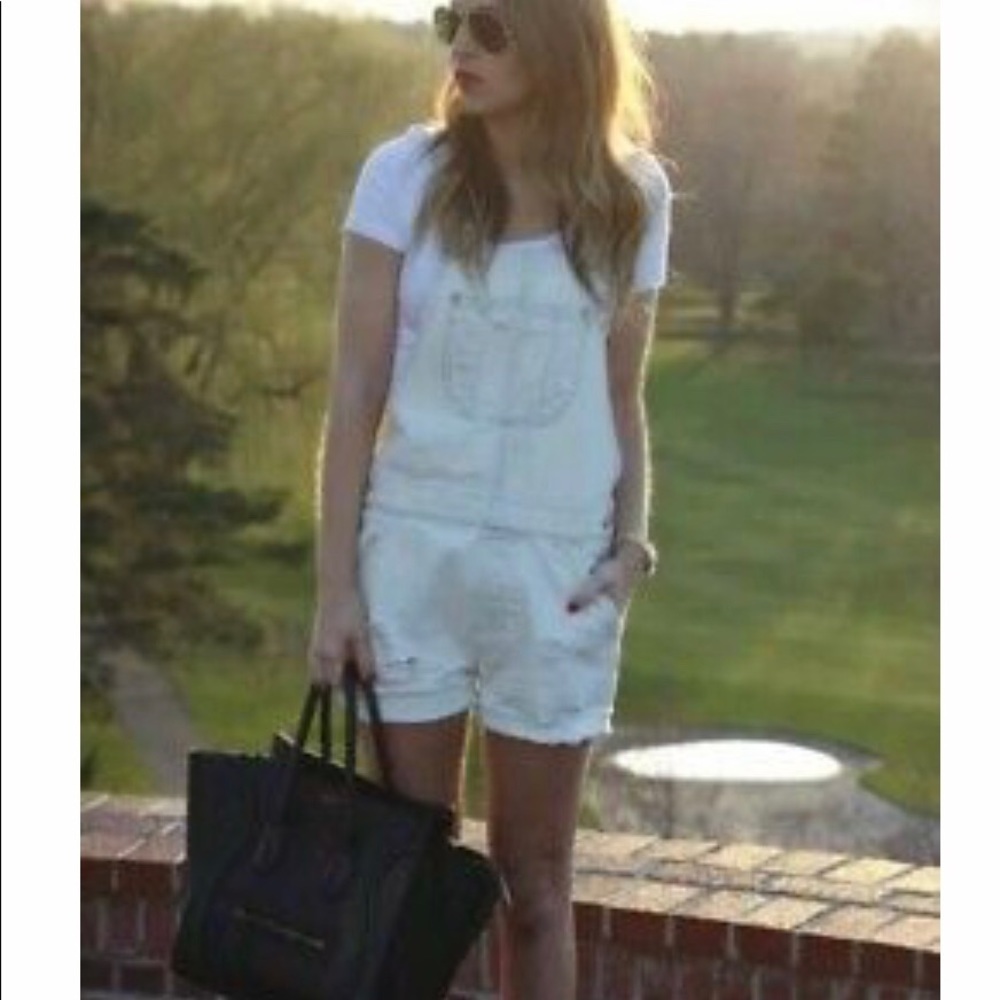 American Eagle overall shorts XXS size offwhite